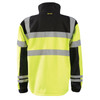 Occunomix Class 3 Hi Vis Yellow Soft Shell Jacket with Black Trim LUX-M6JKT Back