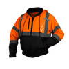Pyramex Class 3 Hi Vis Orange 2-in-1 Black Bottom Bomber Jacket with Removable Liner RJ3120 Front