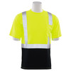 ERB Class 2 Hi Vis Lime Black Bottom T-Shirt 9601SB-L Front