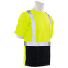 ERB Class 2 Hi Vis Lime Black Bottom T-Shirt 9601SB-L Right Side Profile
