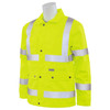 ERB Class 3 Hi Vis Lime Raincoat S371-L Left Side Profile
