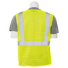 ERB Class 2 Hi Vis Lime Economy Mesh Safety Vest with Zipper Front S363P-L Back