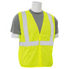 ERB Class 2 Hi Vis Lime Economy Mesh Safety Vest S362-L Right Side Profile