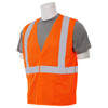 ERB Class 2 Hi Vis Orange Economy Mesh Safety Vest S362-O Left Side Profile