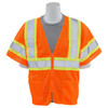 ERB Class 3 Hi Vis Orange Two-Tone Mesh Safety Vest S683P-O Front Profile ERB Class 3 Hi Vis Orange Two-Tone Mesh Safety Vest S683P-O Front Profile