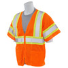 ERB Class 3 Hi Vis Orange Two-Tone Mesh Safety Vest ERB Class 3 Hi Vis Orange Two-Tone Mesh Safety Vest