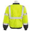 ERB Class 3 Hi Vis Lime Black Bottom Bomber Jacket W105-L Back