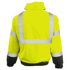 ERB Class 3 Hi Vis Lime Black Bottom 3-in-1 Bomber Jacket W530B Back
