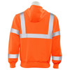 ERB Class 3 Hi Vis Orange Pullover Hooded Sweatshirt W376-O Back
