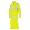 ERB Class 3 Hi Vis Lime Full Length Raincoat S163-L Left Side Profile