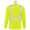 ERB Class 2 Hi Vis Lime Moisture Wicking Long Sleeve T-Shirt 9602S-L Back ERB Class 2 Hi Vis Lime Moisture Wicking Long Sleeve T-Shirt 9602S-L Back