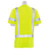 ERB Class 3 Hi Vis Lime Moisture Wicking T-Shirt 9801S-L Back