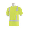ERB Class 2 Hi Vis Lime Moisture Wicking T-Shirt with Segmented Reflective Tape 9006SEG-L Left Side