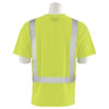 ERB Class 2 Hi Vis Lime Moisture Wicking T-Shirt with Segmented Reflective Tape 9006SEG-L Back