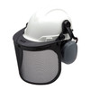 Pyramex Ridgeline White Forestry Kit with Cap Style Hard Hat Face Shield and Earmuff FORKIT10 with Mask