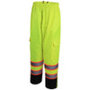 GSS Class E Two-Tone Hi Vis Lime Black Bottom Rain Pants 6715 Back