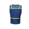 GSS Non-ANSI Enhanced Visibility Blue Mesh Economy Safety Vest 3123 Back