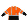 Radians Class 3 Hi Vis Orange Black Bottom Long Sleeve T-Shirt ST21B-3POS Flat Front