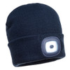 PortWest Junior LED Head Light Beanie B027 Navy