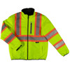 Tough Duck Class 3 Hi Vis Two-Tone X-Back Reversible Safety Jacket SJ27 Green Front