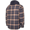 Tough Duck Quilt Lined Hooded Flannel Jac-shirt Navy-Brown Plaid