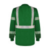 Cadmium Green GSS Non-ANSI Hi Vis Reflective with Black Bottom Long Sleeve T-Shirt 5136 Back