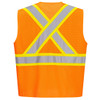 PortWest X-Back Contrast Tape Vest Orange CA101