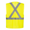 PortWest Atlanta X Back Hi-Vis Vest Yellow-Orange US370