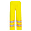 PortWest H447 Hi-Vis Contrast Tape Rain Pants Yellow - back