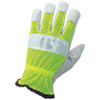 Global Glove Hi Vis Mesh Back Premium Goatskin Leather Palm Drivers 3100GHV top