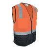 FrogWear® HV Orange Lightweight Mesh Polyester Black Solid Bottom - GLO-049