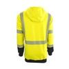 Flamesafe FR Hi Vis Hoodie Front Zip Cat 2, Class 3 HODMA-HVBKZF-01