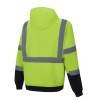 Full Zip Safety Fleece Hoodie Jacket 2-Tone SAJ6700 side