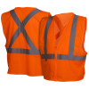 Pyramex Class 2 Hi Vis Orange X-Back Safety Vest RCZ2120