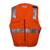 NSA FR Class 2 Hi Vis Orange Deluxe Made in USA Road Safety Vest VNT99222 Front