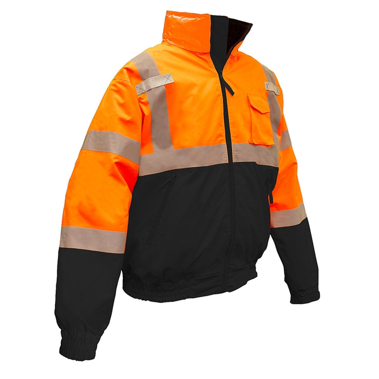 VENDACE High Visibility Reflective Safety Jackets for Men Polar Fleece  Lining ANSI Class 3 Hi Vis Winter Bomber Jacket Hoodie(Orange,L) -  Amazon.com