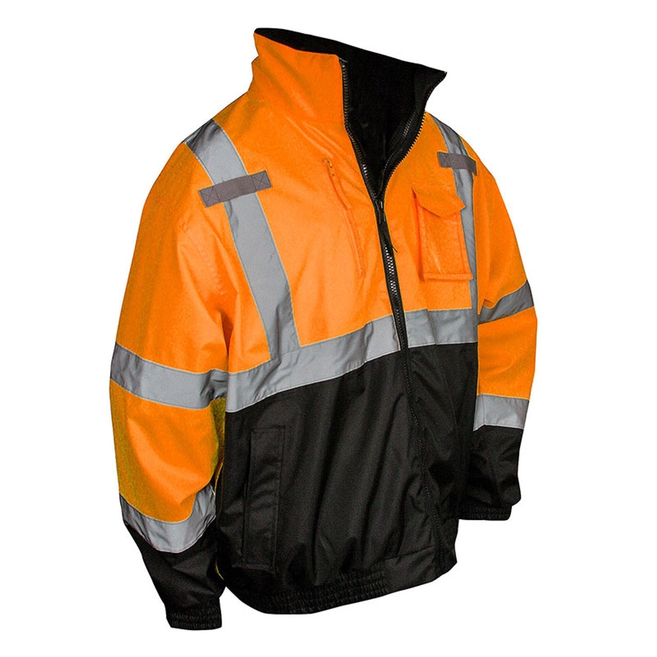 Radians Class 3 Hi Vis Orange Black Bottom 3-in-1 Bomber Jacket SJ210B-3ZOS