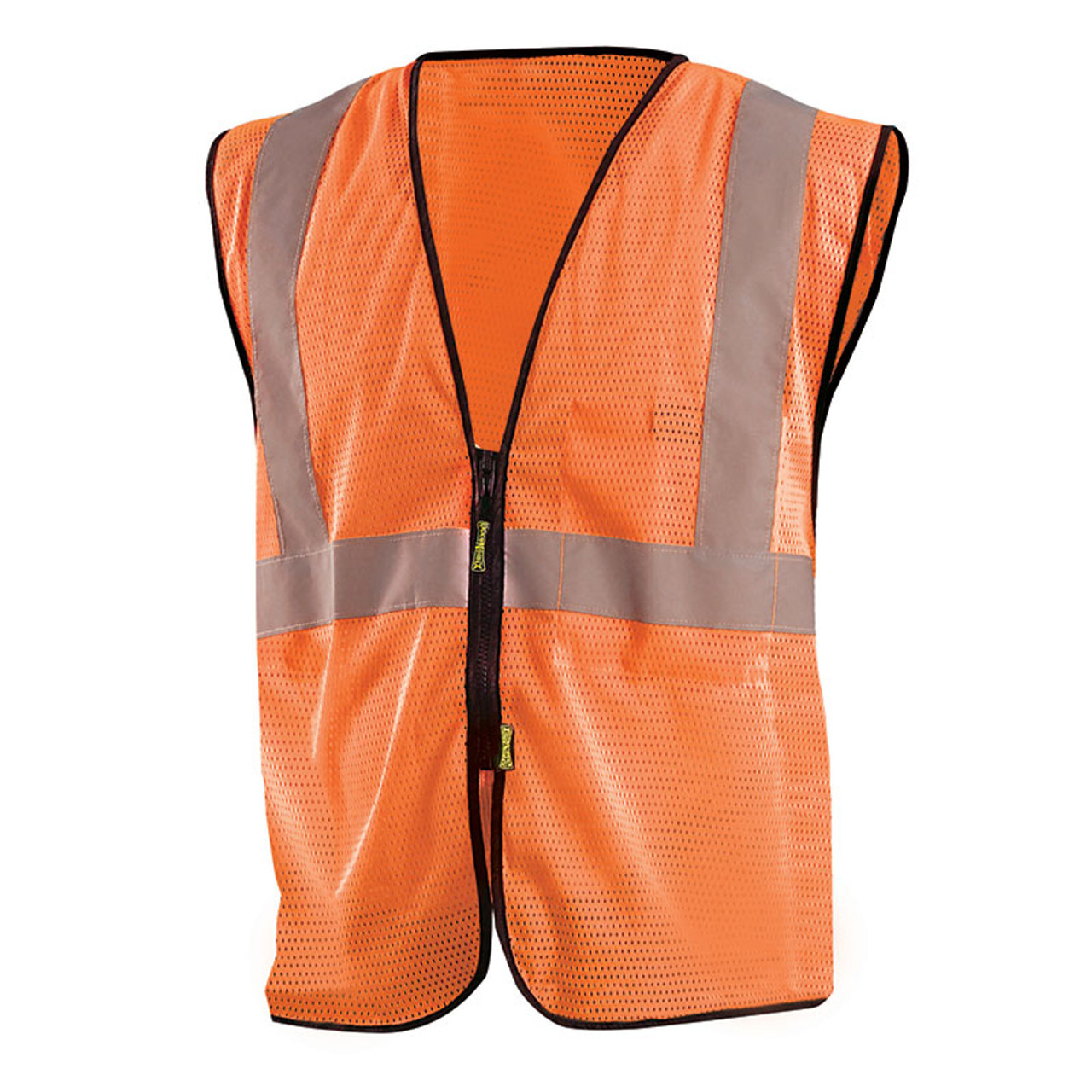 Occunomix Class 2 Hi Vis Vest Economy Mesh Zipper Front ECO-GCZ