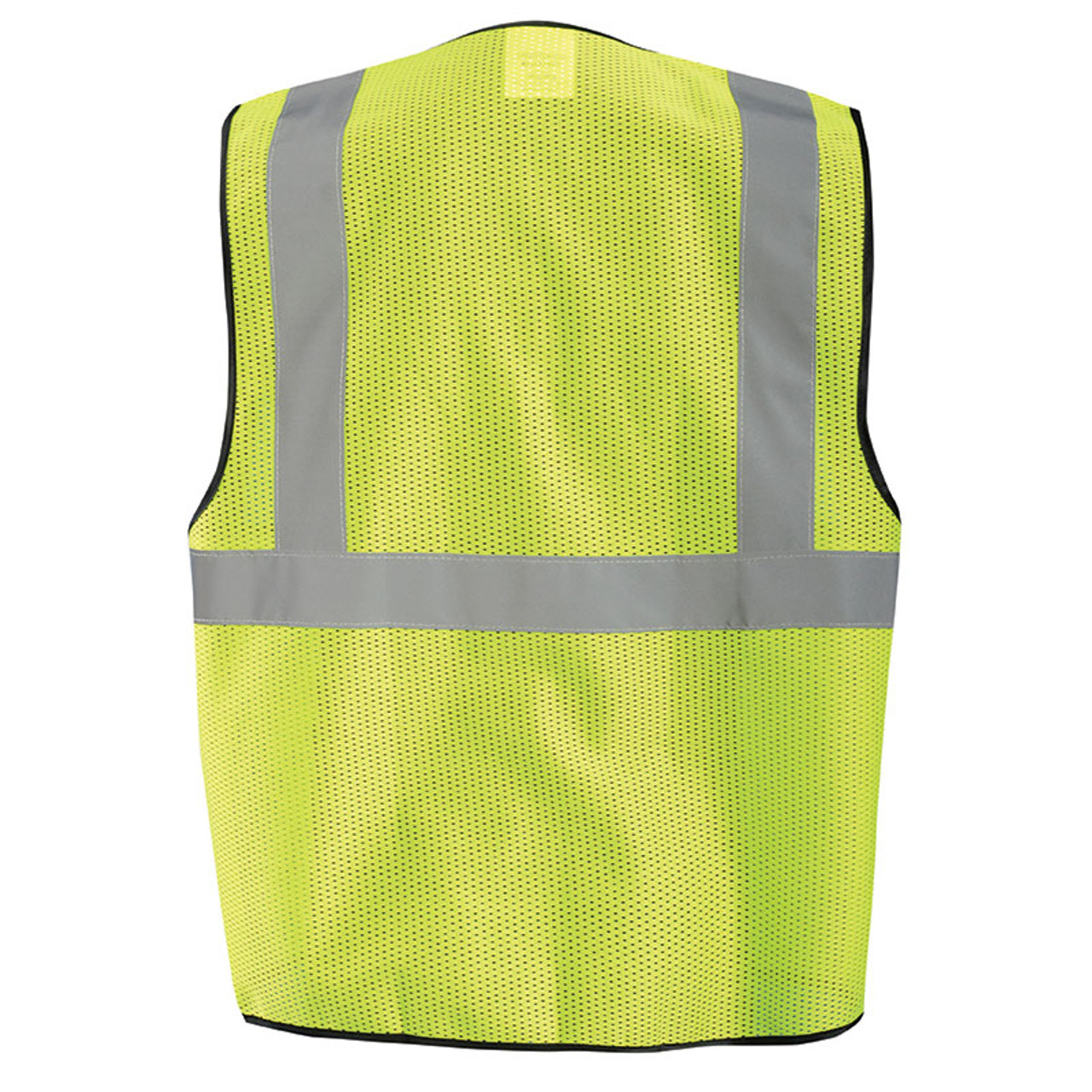 Occunomix Class 2 Hi Vis Vest Economy Mesh Zipper Front ECO-GCZ