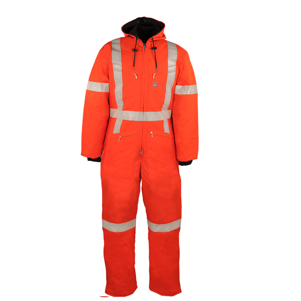 Big Bill Class 3 Hi Vis X-Back Orange Cold Weather Insulated Duck Coverall  804CRT