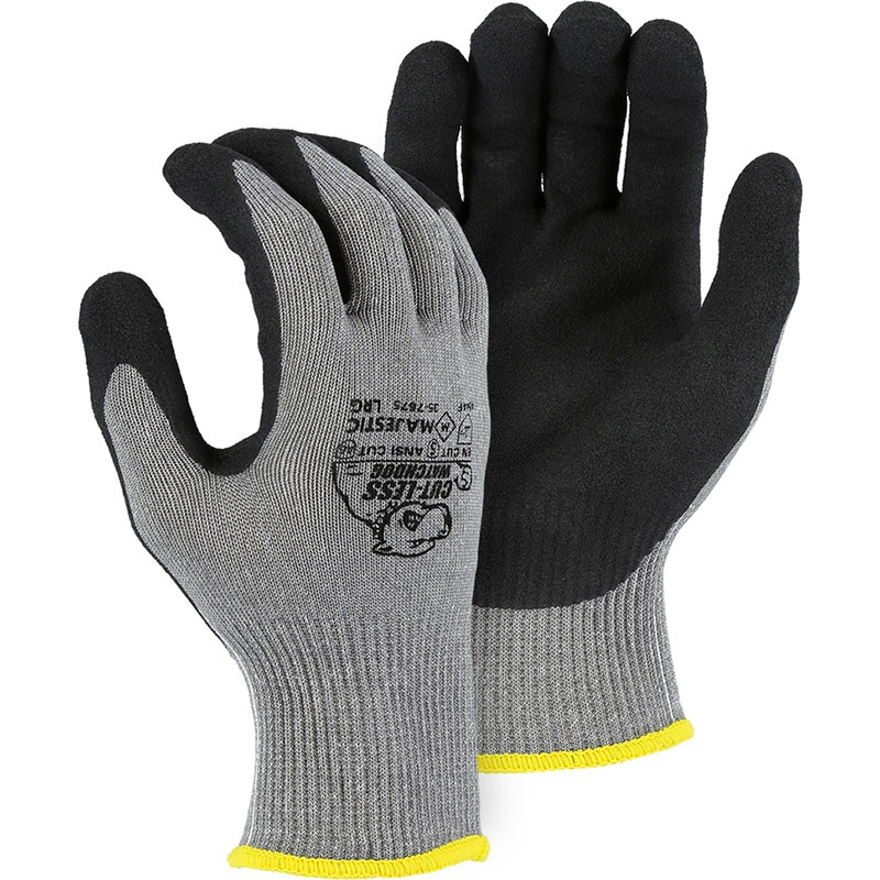 Majestic Box of 12 A6 Cut-Less Watchdog Gloves Nitrile Palm 35-7675