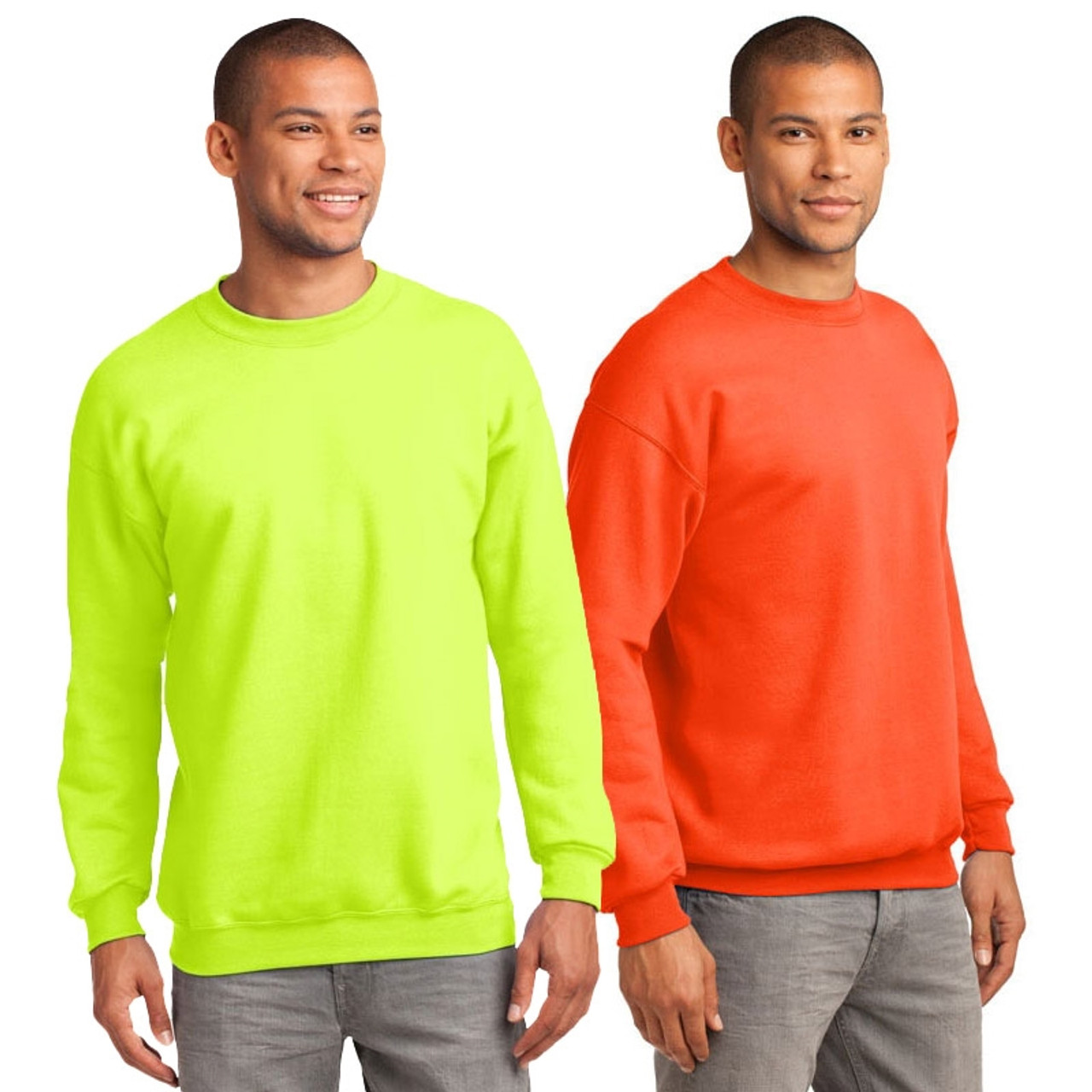 Port and Company Enhanced Visibility Crewneck Sweatshirt PC90