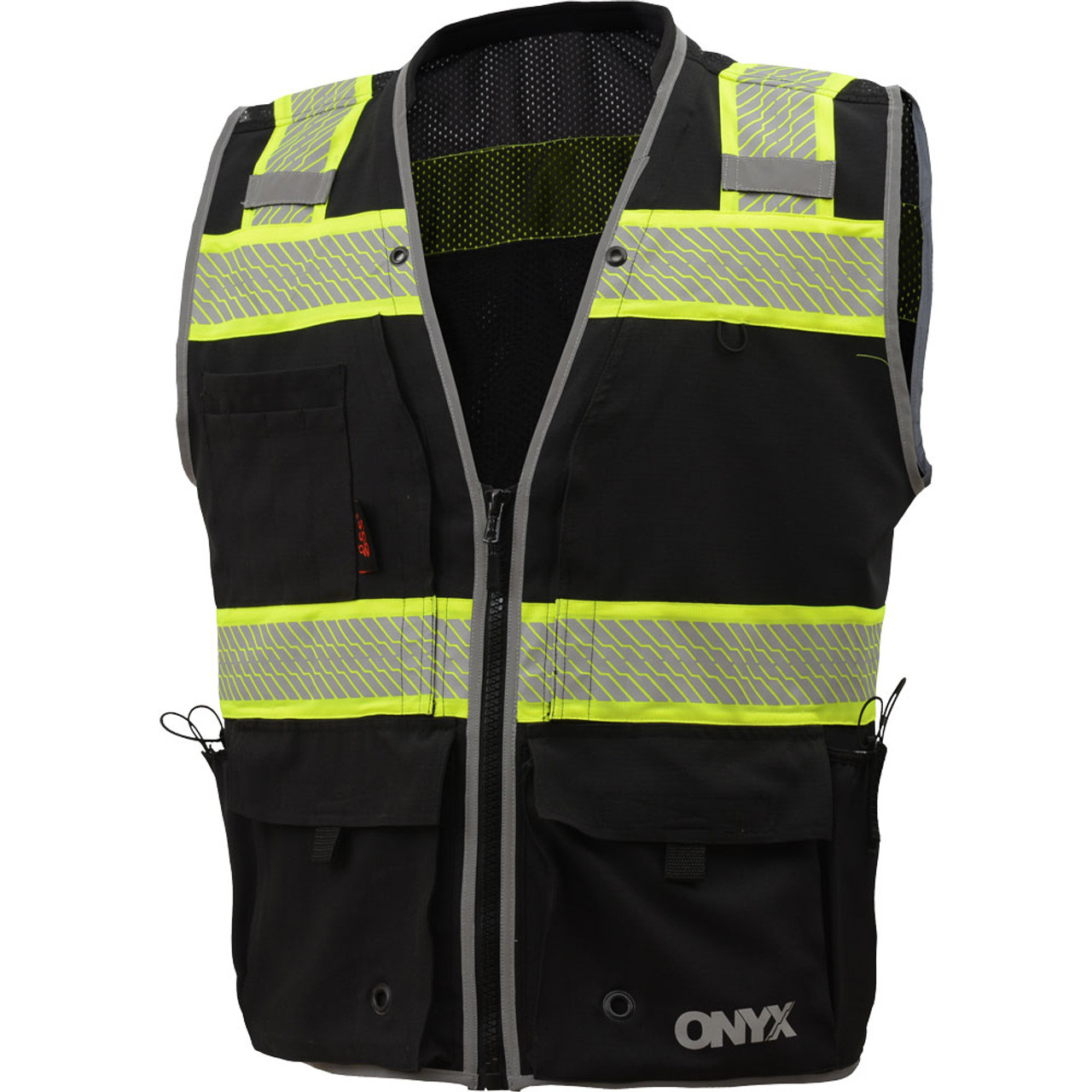 GSS Enhanced Visibility Black Premium ONYX Surveyors Vest with