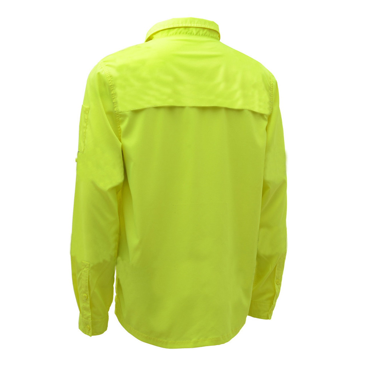 GSS Non-ANSI Hi Vis Lightweight Lime Rip Stop Work Shirt 7507