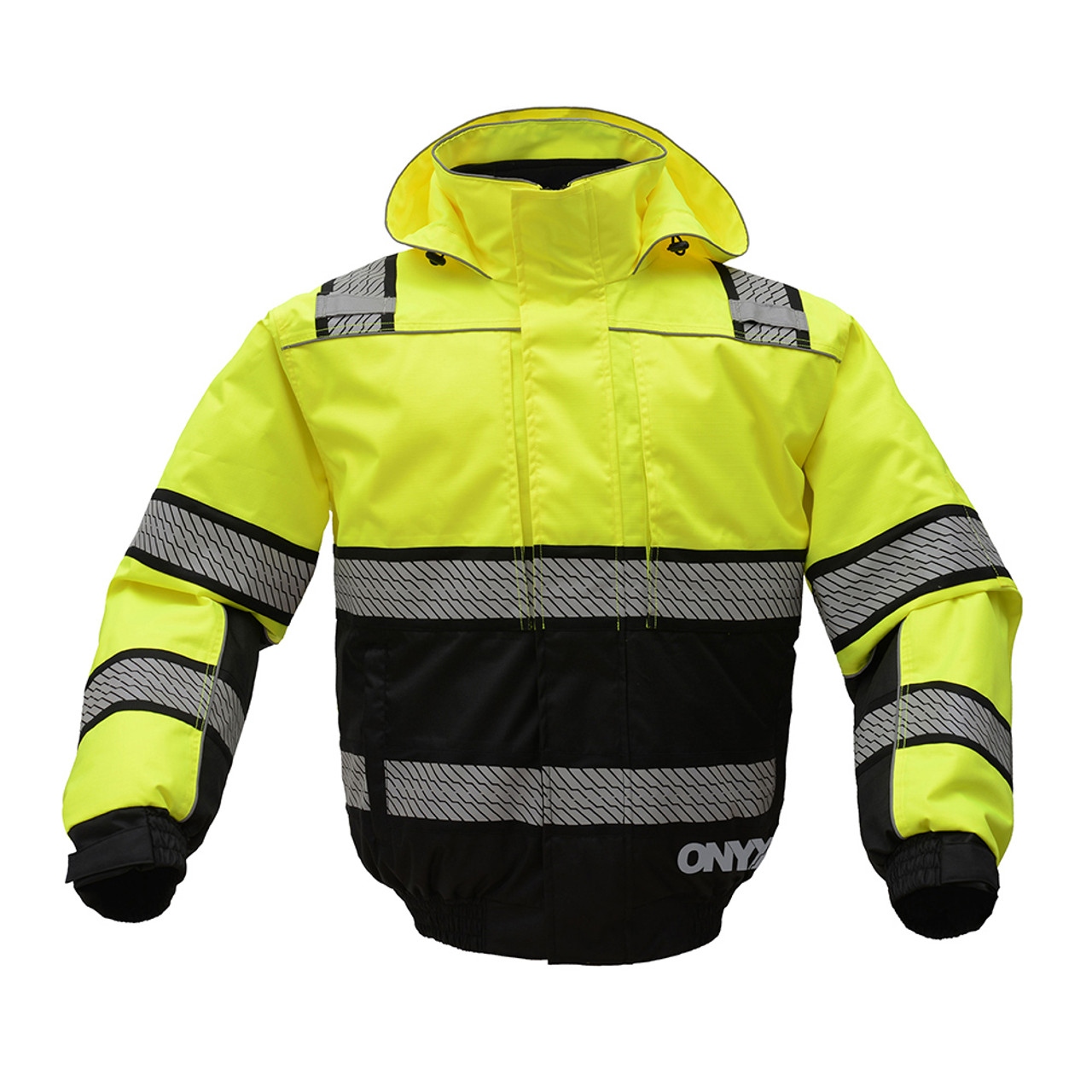 GSS Class 3 High Visibility Lime Premium ONYX PRIMALOFT 3-in-1 Winter  Bomber Jacket (8511)