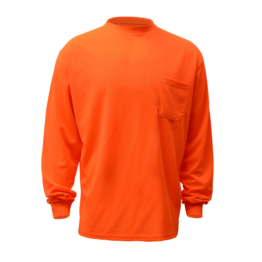 GSS Non-ANSI Hi Vis Orange Long Sleeve T-Shirt 5504