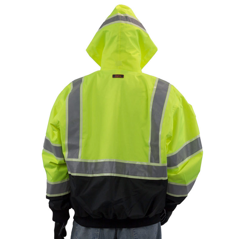 Alpha Workwear Class 3 Hi Vis Glow in Dark Bomber Jacket A262