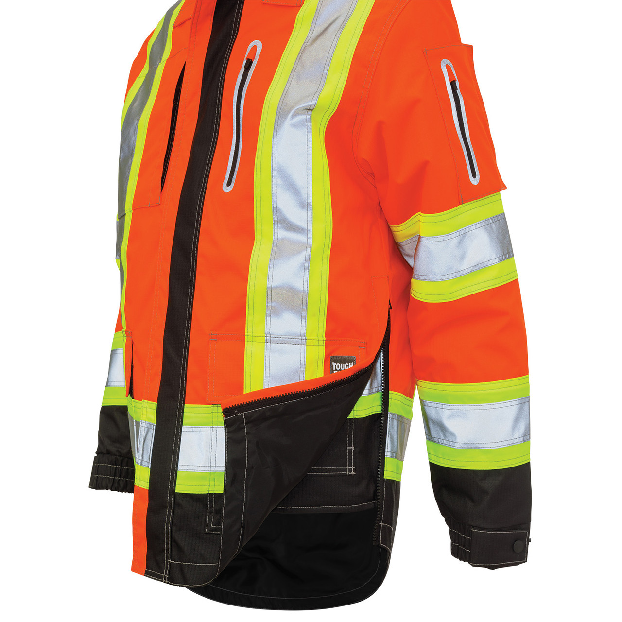 Tough Duck Class 3 Hi Vis X-Back Black Bottom Trim 4-in-1