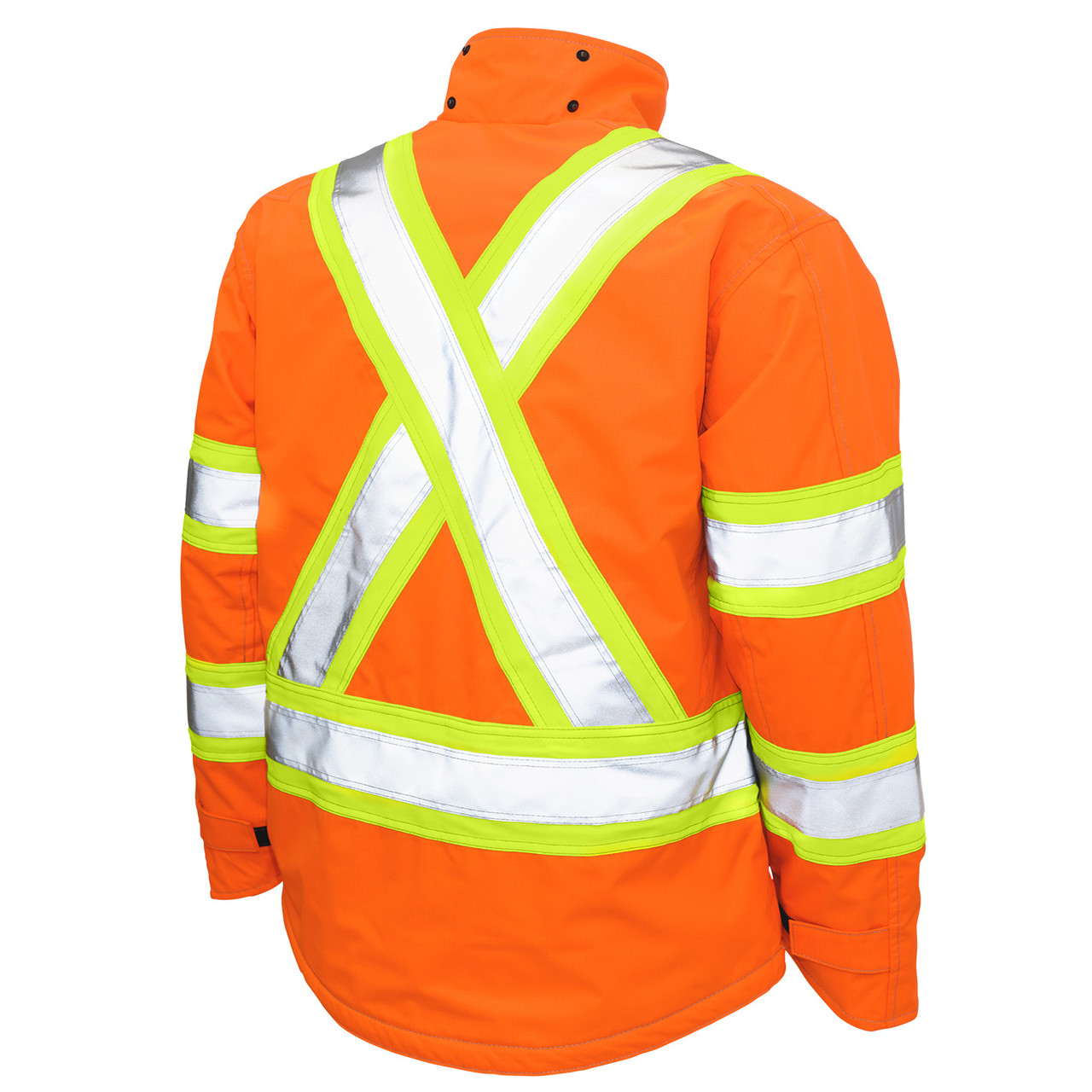 Tough Duck Class 3 Hi Vis X-Back Black Bottom Trim Waterproof