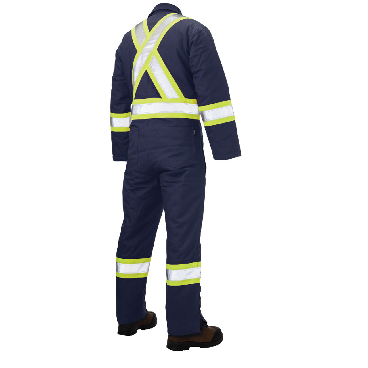 Tough Duck Non-ANSI Hi Vis X-Back Two-Tone Navy Lined